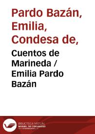 Cuentos de Marineda / Emilia Pardo Bazán | Biblioteca Virtual Miguel de Cervantes