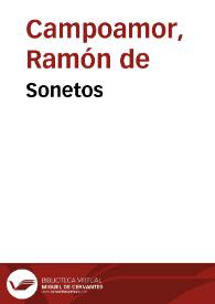 Sonetos / Ramón de Campoamor | Biblioteca Virtual Miguel de Cervantes