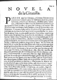 La gitanilla / de Miguel de Ceruantes Saauedra | Biblioteca Virtual Miguel de Cervantes