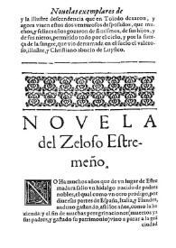 El zeloso estremeño / de Miguel de Ceruantes Saauedra | Biblioteca Virtual Miguel de Cervantes