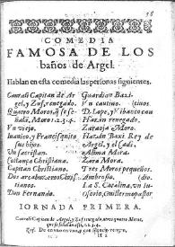 Los baños de Argel / Miguel de Cervantes Saavedra; edición de Florencio Sevilla Arroyo | Biblioteca Virtual Miguel de Cervantes