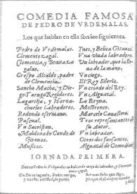 Pedro de Vrdemalas / por Miguel de Ceruantes Saauedra ... | Biblioteca Virtual Miguel de Cervantes
