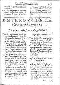 La cueua de Salamanca / por Miguel de Ceruantes Saauedra ... | Biblioteca Virtual Miguel de Cervantes