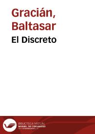El Discreto / Lorenzo Gracián | Biblioteca Virtual Miguel de Cervantes