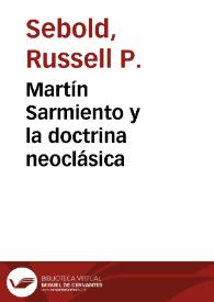 Martín Sarmiento y la doctrina neoclásica / Russell P. Sebold | Biblioteca Virtual Miguel de Cervantes