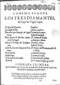 Los tres diamantes / de Lope de Vega Carpio | Biblioteca Virtual Miguel de Cervantes