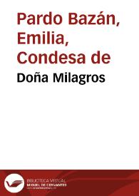 Doña Milagros / Emilia Pardo Bazán | Biblioteca Virtual Miguel de Cervantes