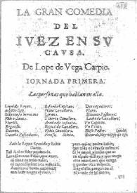 El juez en su causa : gran comedia / Lope de Vega | Biblioteca Virtual Miguel de Cervantes
