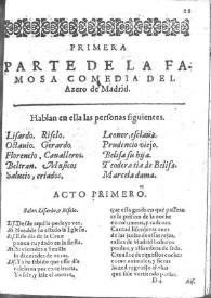 El acero de Madrid. Primera parte : famosa comedia / Lope de Vega | Biblioteca Virtual Miguel de Cervantes