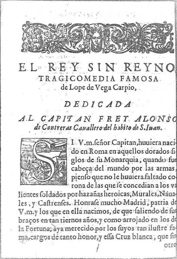 El rey sin reino : tragicomedia famosa / Lope de Vega Carpio | Biblioteca Virtual Miguel de Cervantes