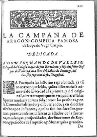 La campana de Aragón : comedia famosa / Lope de Vega | Biblioteca Virtual Miguel de Cervantes