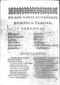No son todos ruiseñores : comedia famosa / Lope de Vega | Biblioteca Virtual Miguel de Cervantes