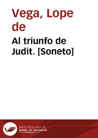 Al triunfo de Judit. [Soneto] | Biblioteca Virtual Miguel de Cervantes