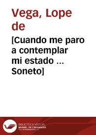 [Cuando me paro a contemplar mi estado ... Soneto] | Biblioteca Virtual Miguel de Cervantes