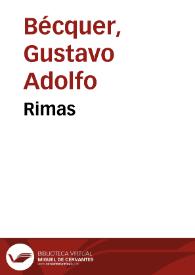 Rimas / Gustavo Adolfo Bécquer | Biblioteca Virtual Miguel de Cervantes