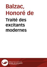 Traité des excitants modernes / Honoré de Balzac | Biblioteca Virtual Miguel de Cervantes