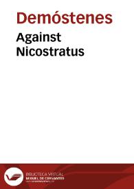 Against Nicostratus / Demosthenes | Biblioteca Virtual Miguel de Cervantes