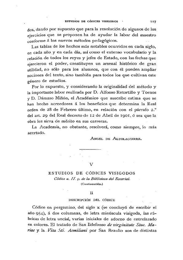 Estudios de códices visigodos [II] / Guillermo Antolín O.S.A | Biblioteca Virtual Miguel de Cervantes