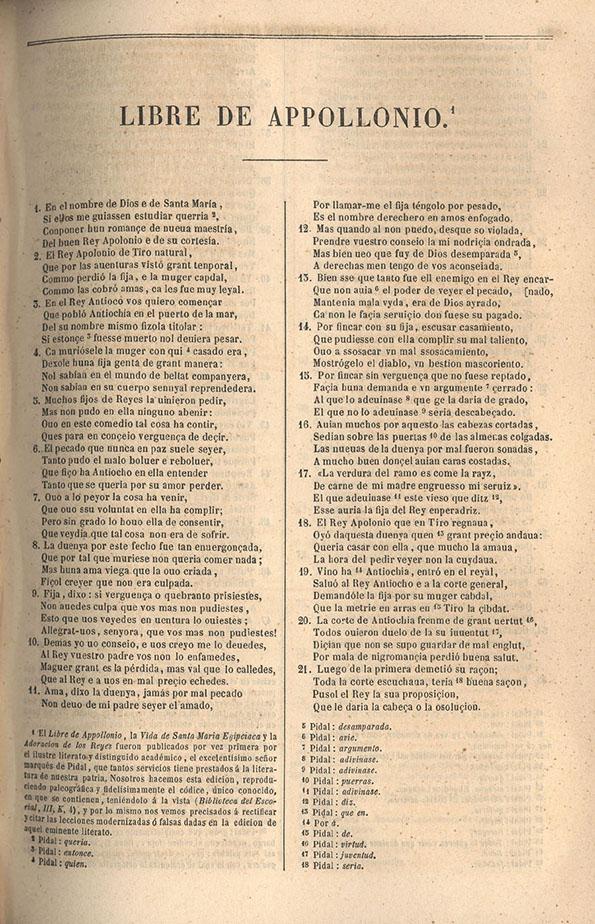 Libro de Apolonio / Libre de Appollonio | Biblioteca Virtual Miguel de Cervantes