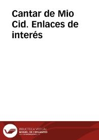 Cantar de Mio Cid. Enlaces de interés | Biblioteca Virtual Miguel de Cervantes