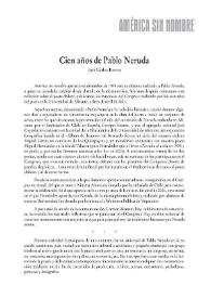 Cien años de Pablo Neruda / José Carlos Rovira | Biblioteca Virtual Miguel de Cervantes