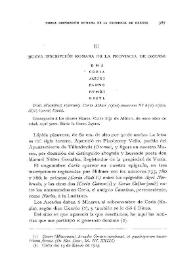 Nueva inscripción romana de la provincia de Orense / Marcelo Macías | Biblioteca Virtual Miguel de Cervantes