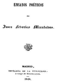 Ensayos poéticos / Estanislao de Cosca Vayo | Biblioteca Virtual Miguel de Cervantes