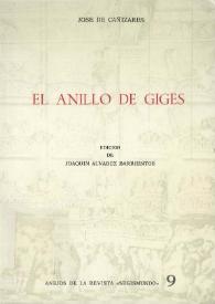 El anillo de Giges / José de Cañizares; edición de Joaquín Álvarez Barrientos | Biblioteca Virtual Miguel de Cervantes