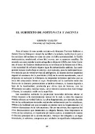 El subtexto de Fortunata y Jacinta / Germán Gullón | Biblioteca Virtual Miguel de Cervantes