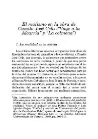 El realismo en la obra de Camilo José Cela ("Viaje a la Alcarria" y "La colmena") / Germán Gullón | Biblioteca Virtual Miguel de Cervantes