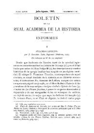 "Pulchra leonina" por J. González. León, Imprenta Moderna, 1913 (Un volumen en 8º de 313 páginas) / Julio Puyol | Biblioteca Virtual Miguel de Cervantes