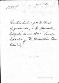 Más información sobre Contrato de D. José Espronceda con D. Manuel Delgado, por el cual el primero vende al segundo los derechos de propiedad de su novela "Sancho de Saldaña". Madrid, 5 febrero 1834