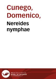 Nereides nymphae / Franc. Albano pinxit, Dom. Cunego sculpsit Romae 1770. | Biblioteca Virtual Miguel de Cervantes