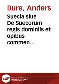 Suecia siue De Suecorum regis dominiis et opibus commentarius politicus | Biblioteca Virtual Miguel de Cervantes