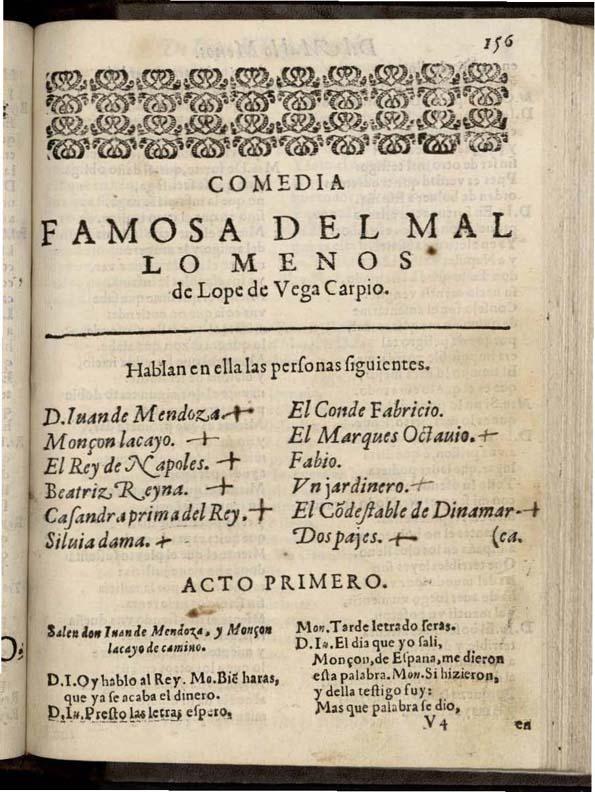 Del mal lo menos | Biblioteca Virtual Miguel de Cervantes