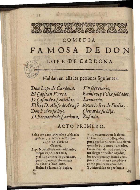 Don Lope de Cardona | Biblioteca Virtual Miguel de Cervantes