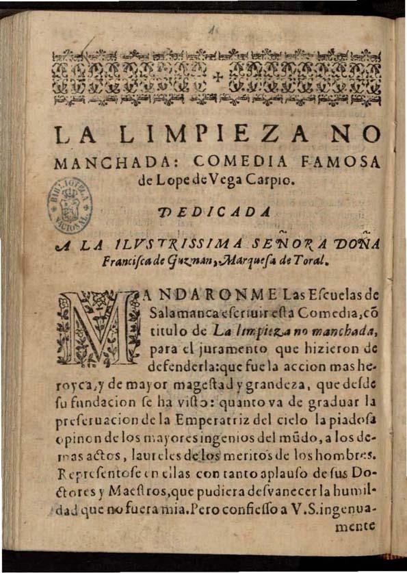 La limpieza no manchada | Biblioteca Virtual Miguel de Cervantes