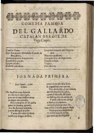 El gallardo catalan | Biblioteca Virtual Miguel de Cervantes