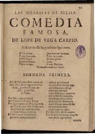 Las bizarrias de Belisa | Biblioteca Virtual Miguel de Cervantes