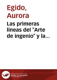 Más información sobre Las primeras líneas del "Arte de ingenio" y la "Historia natural" de Plinio / Aurora Egido