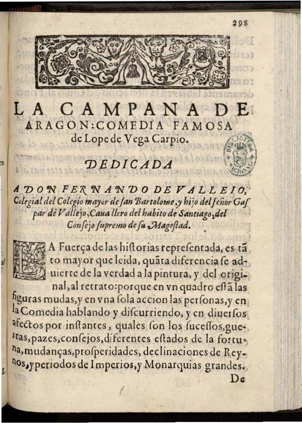 La campana de Aragon | Biblioteca Virtual Miguel de Cervantes