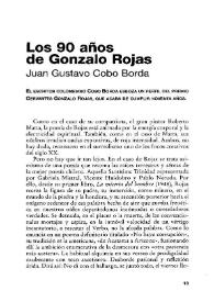 Los noventa años de Gonzalo Rojas / Juan Gustavo Cobo Borda | Biblioteca Virtual Miguel de Cervantes