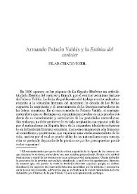 Armando Palacio Valdés y la "Estética del carácter" / Pilar Criado Toril | Biblioteca Virtual Miguel de Cervantes