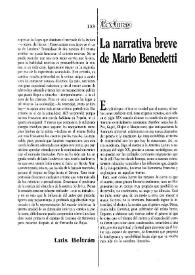 La narrativa breve de Mario Benedetti / Nelson Marra | Biblioteca Virtual Miguel de Cervantes