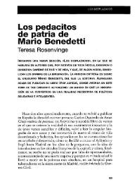 Los pedacitos de patria de Mario Benedetti / Teresa Rosenvinge | Biblioteca Virtual Miguel de Cervantes