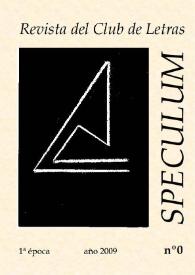 Speculum. Revista del Club de Letras | Biblioteca Virtual Miguel de Cervantes