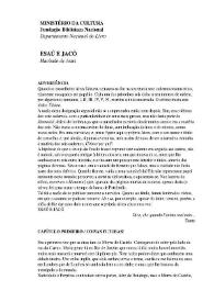 Esaú e Jacó / Machado de Assis | Biblioteca Virtual Miguel de Cervantes