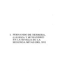 Fernando de Herrera, o poesía y humanismo en la Sevilla de la segunda mitad del XVI | Biblioteca Virtual Miguel de Cervantes