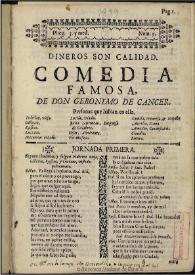 Dineros son calidad / de Lope de Vega Carpio | Biblioteca Virtual Miguel de Cervantes