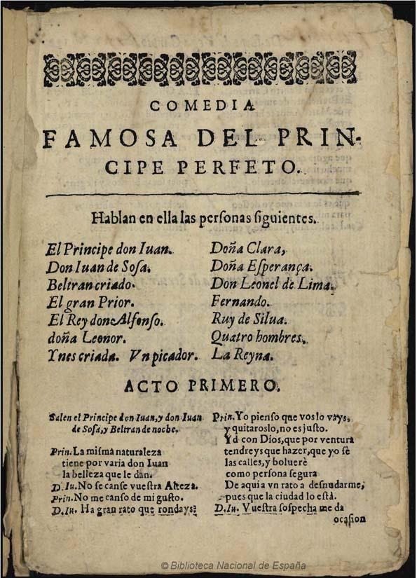 Comedia famosa del príncipe perfecto | Biblioteca Virtual Miguel de Cervantes